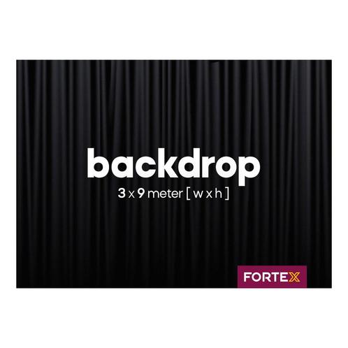 FORTEX Backdrop 3m (b) x 9m (h) zwart 320 gram/m², Muziek en Instrumenten, Licht en Laser, Verzenden