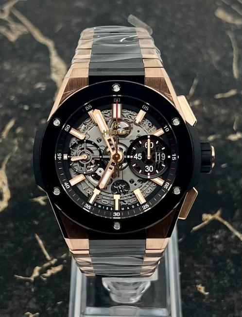 Hublot Big Bang Integrated King Gold Ceramic 42mm, Sieraden, Tassen en Uiterlijk, Horloges | Heren, Goud, Nieuw, Goud, Overige merken