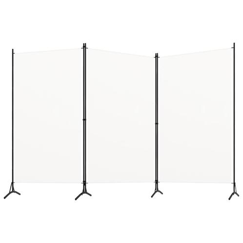 vidaXL Kamerscherm met 3 panelen 260x180 cm stof wit, Huis en Inrichting, Woonaccessoires | Kamerschermen, Nieuw, Verzenden