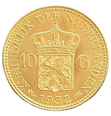 Gouden 10 gulden Wilhelmina 1932