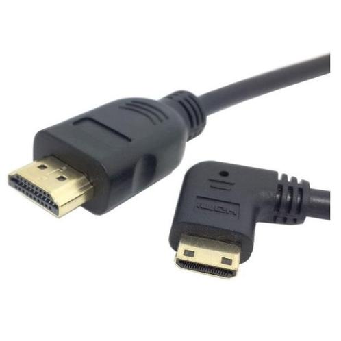 Mini HDMI - HDMI kabel - 90° haaks naar links -, Audio, Tv en Foto, Overige Audio, Tv en Foto, Ophalen of Verzenden