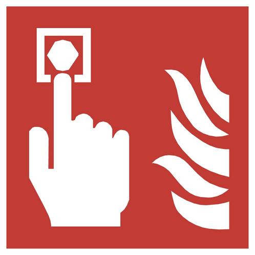 15 Stickers van 5 cm Brandblusbatterij sticker, ISO 7010, Huis en Inrichting, Brandblussers en Brandkasten, Nieuw, Verzenden