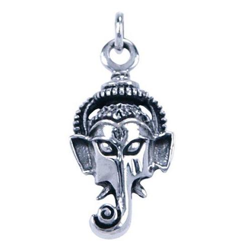 Zilveren Ganesha ketting hanger - hoofd, Sieraden, Tassen en Uiterlijk, Kettinghangers, Verzenden