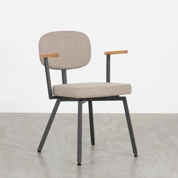 MK stoel: limited edition - Grijs frame en beige zitting rug