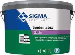 Sigma Seidenlatex Satin - WIT - 12,5 liter, Doe-het-zelf en Verbouw, Verf, Beits en Lak
