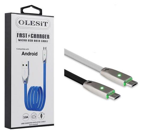 Olesit Gecertificeerde TPE MICRO-USB Kabel 1 Meter Fast Char, Telecommunicatie, Mobiele telefoons | Telefoon-opladers, Verzenden