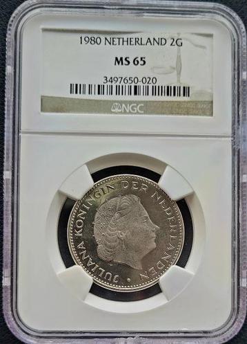 Koningin Juliana 2 1/2 gulden 1980 MS65 NGC