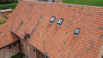 Artisanale Oud Hollandse dakpannen - rood en blauw