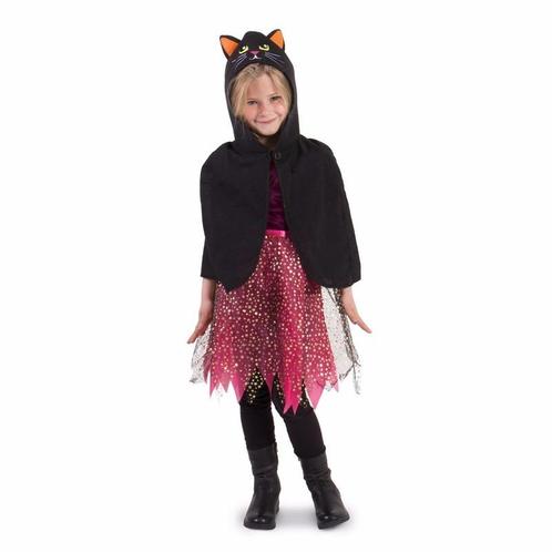 Halloween cape zwarte kat kind - Halloween kleding overig, Kinderen en Baby's, Carnavalskleding en Verkleedspullen, Ophalen of Verzenden
