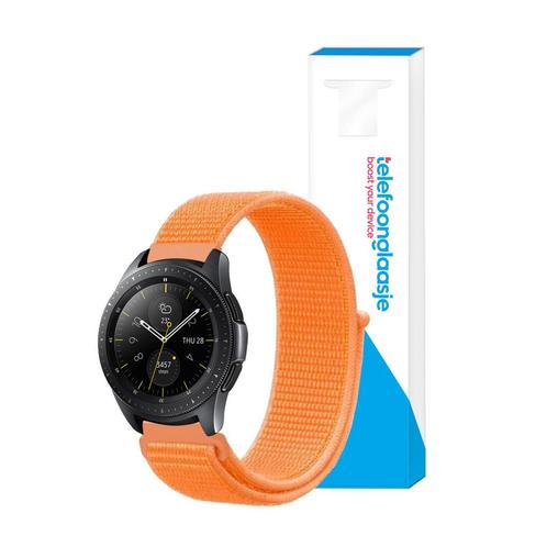 Nylon smartwatch bandje – Oranje 22mm - Universeel, Telecommunicatie, Mobiele telefoons | Toebehoren en Onderdelen, Bescherming