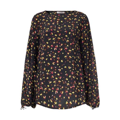 Dorothee Schumacher • zwarte blouse met bloemen • M (3), Kleding | Dames, Tops, Zwart, Nieuw, Maat 38/40 (M), Verzenden