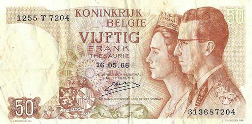 Bankbiljet 50 francs 1966 Zeer Fraai, Postzegels en Munten, Munten en Bankbiljetten | Verzamelingen, Verzenden