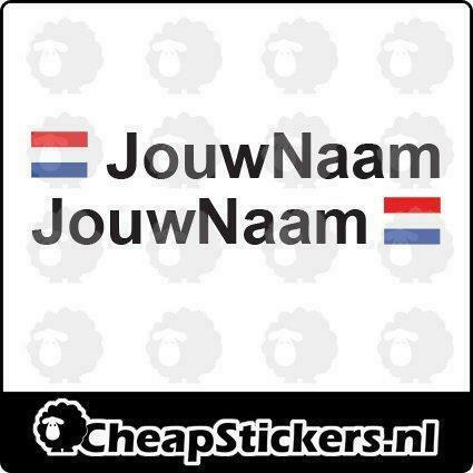 Naam sticker met Nederlandse vlag / naamsticker met NL vlag, Auto diversen, Raceauto's