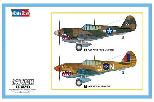 Hobbyboss - 1/48 P-40e Kitty Hawk - Hbs85801, Hobby en Vrije tijd, Modelbouw | Overige, 1:50 tot 1:144, Nieuw