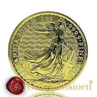 1 Oz Britannia gouden munt 999,9 Puur Goud 1 Troy Ounce AU