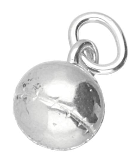 Zilveren Kaatsbal middel massief ketting hanger, Sieraden, Tassen en Uiterlijk, Kettinghangers, Verzenden