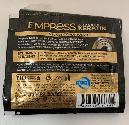 Empress Advance Keratin Conditioner, 12ml GRATIS, Sieraden, Tassen en Uiterlijk, Beautycases, Ophalen of Verzenden