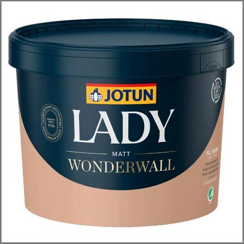 Jotun Lady Wonderwall, de beste muurverf voor binnen, Doe-het-zelf en Verbouw, Verf, Beits en Lak, Verf, Nieuw, Minder dan 5 liter