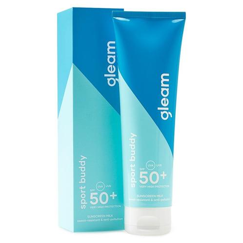 Gleam Sunscreen Milk SPF50+ Sport Buddy - 125ml, Sieraden, Tassen en Uiterlijk, Uiterlijk | Gezichtsverzorging, Overige typen
