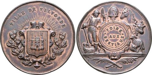 Brons medaille o J Belgie Vilrorde, Postzegels en Munten, Penningen en Medailles, Verzenden
