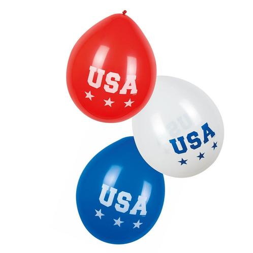 USA Ballonnen 25cm 6st, Hobby en Vrije tijd, Feestartikelen, Nieuw, Verzenden