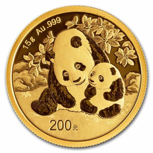 Gouden China Panda 15 gram 2024, Postzegels en Munten, Munten | Azië, Oost-Azië, Losse munt, Goud, Verzenden