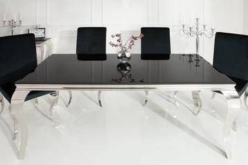 Eettafel Modern Barok 200cm zwart/ 37356