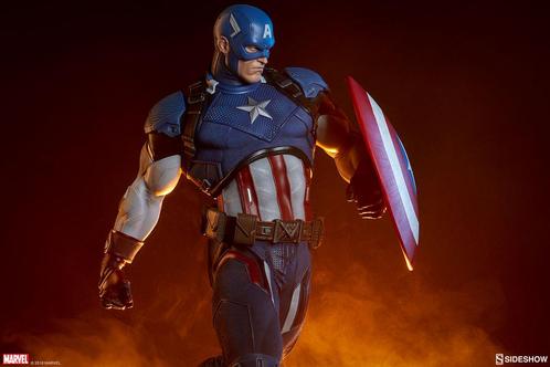 Captain America Premium Format Statue - Sideshow Toys - Capt, Verzamelen, Beelden en Beeldjes, Ophalen of Verzenden