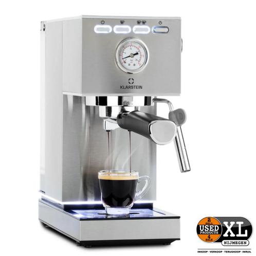 Klarstein Pausa Espressomaker 1,4L Zilver | Nieuwstaat, Witgoed en Apparatuur, Koffiezetapparaten, Zo goed als nieuw, Ophalen of Verzenden