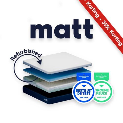 Matras 180x200 Matt Sleeps | Refurbished | -35% korting, Huis en Inrichting, Slaapkamer | Matrassen en Bedbodems, 180 cm, 200 cm