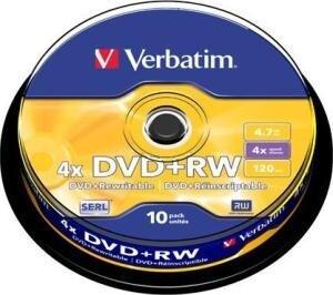 Verbatim DVD+RW 4.7 GB Matt Silver 10 stuks, Computers en Software, Beschrijfbare discs, Nieuw, Verzenden