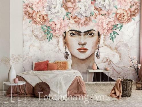 Frida Kahlo behang Flowers, Huis en Inrichting, Stoffering | Behang, Verzenden
