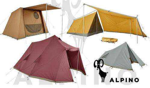 AANBIEDING -Alpino - Moderne Katoenen tenten in vintage look, Caravans en Kamperen, Tenten, Nieuw, tot en met 4, Ophalen of Verzenden