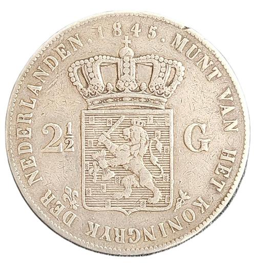 Nederlandse zilveren Rijksdaalder (Willem II), Postzegels en Munten, Munten | Nederland, Losse munt, Zilver, Verzenden