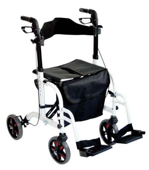 Lichtgewicht Opvouwbare 2-in-1 rollator rolstoel, Diversen, Verpleegmiddelen, Nieuw, Ophalen of Verzenden