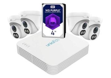 Uniview Kit met recorder en 4 Colorhunter camera’s