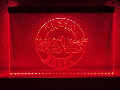 Guns N Roses neon bord lamp LED verlichting reclame lichtbak, Huis en Inrichting, Lampen | Overige, Nieuw, Verzenden