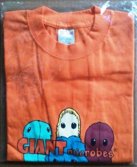 Giant Microbes T-shirt (Oranje) M, Verzamelen, Kleding en Patronen, Verzenden
