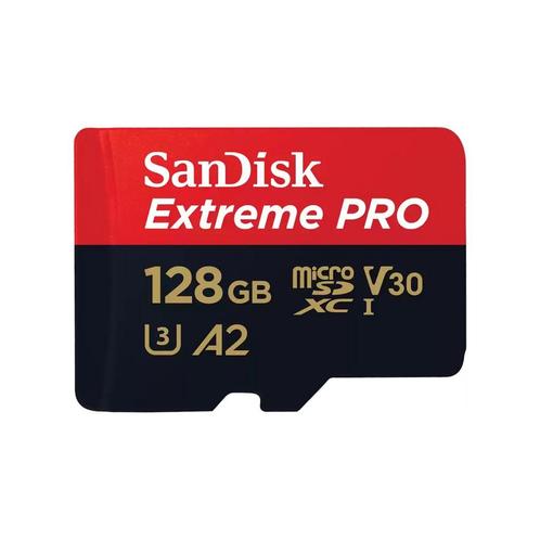 SanDisk Extreme Pro MicroSDXC 128GB 200MB/s A2 V30 + SD, Audio, Tv en Foto, Fotografie | Geheugenkaarten, Overige typen, Nieuw