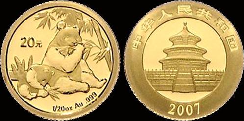 China goud 20 yuan 2007 Panda proof goud, Postzegels en Munten, Munten en Bankbiljetten | Toebehoren, Verzenden