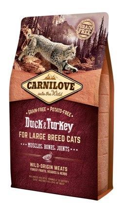 Carnilove Cat Large Breed Eend & Kalkoen 2 kg., Dieren en Toebehoren, Dierenvoeding, Ophalen of Verzenden