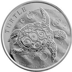 Fiji Schildpad 5 oz 2021, Postzegels en Munten, Munten | Oceanië, Losse munt, Zilver, Verzenden