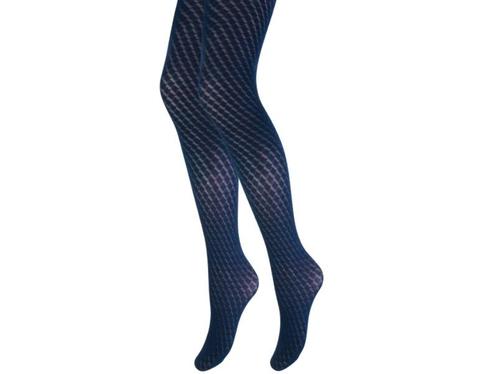Fashion panty met wafelmotief - Marineblauw, Kleding | Dames, Leggings, Maillots en Panty's, Verzenden