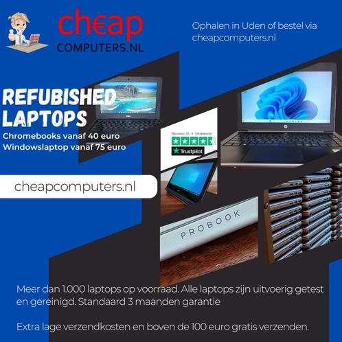 Cheapcomputers.nl Chromebook verkoop, Computers en Software, Chromebooks, 15 inch, 128 GB, Touchscreen, Qwerty, Refurbished, 8 GB