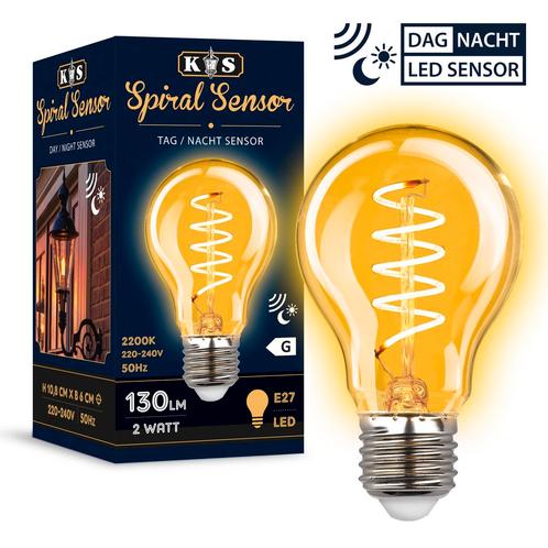 Spiral Sensor LED 2W dag/nacht Lichtbronnen Lichtbronnen, Huis en Inrichting, Lampen | Losse lampen, Verzenden