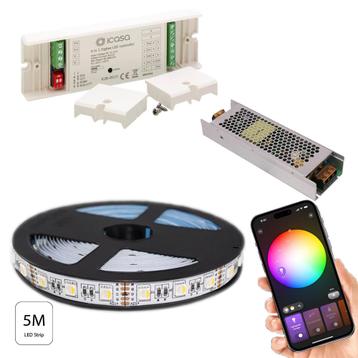 Smart LED Strip 5M 19,2 watt 5050/60 IP20  RGB+Warm Wit Incl