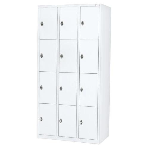 Nieuwe metalen locker | 12 deurs - 3 delig | kluisje | wit, Huis en Inrichting, Kasten | Lockerkasten, Nieuw, Ophalen of Verzenden