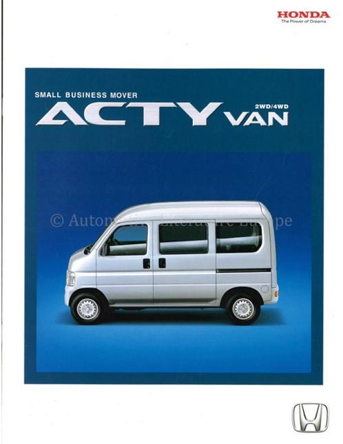 2004 HONDA ACTY VAN BROCHURE JAPANS, Boeken, Auto's | Folders en Tijdschriften, Honda