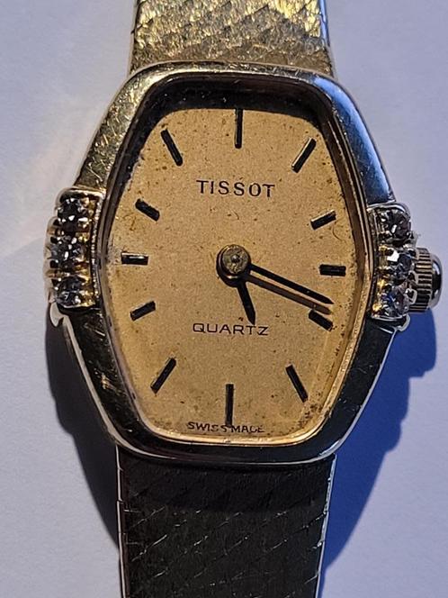 vintage 18 karaats gouden dames horloge met 6 diamanten, Sieraden, Tassen en Uiterlijk, Horloges | Dames, Polshorloge, Gebruikt