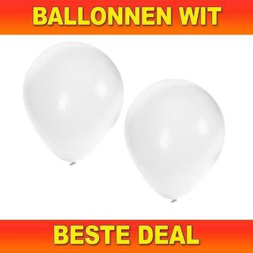 Witte ballonnen va 1,95 - Ballonnen wit -  levering 24 uur